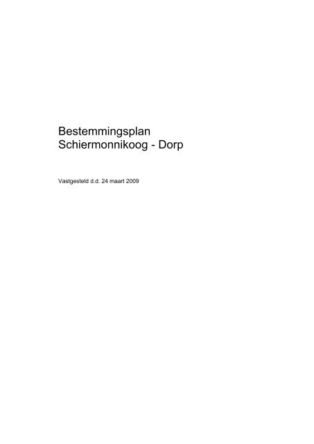 Bestemmingsplan Schiermonnikoog - Dorp - Gemeente Leeuwarden