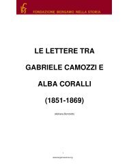 le lettere tra gabriele camozzi e alba coralli - Fondazione Bergamo ...