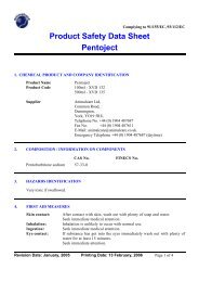 Product Safety Data Sheet Pentoject - Animalcare