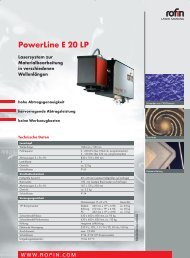PowerLine E 20 LP Lasersystem zur Materialbearbeitung in - Rofin