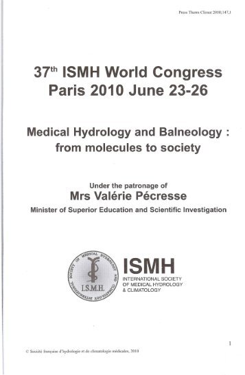 37th ISMH World Congress Paris 2010 June 23-26