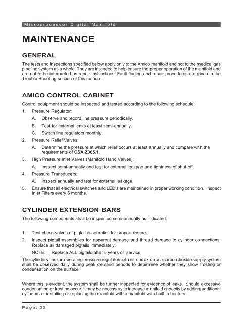 CSA HD Manifold Manual 5.0(2) - KSM-MEDICAL.com