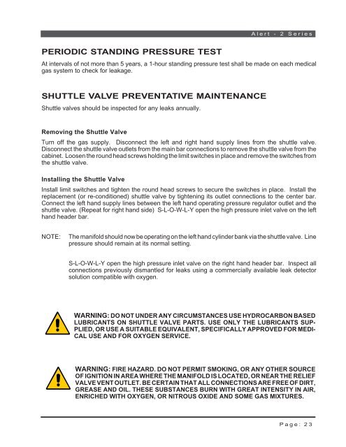 CSA HD Manifold Manual 5.0(2) - KSM-MEDICAL.com
