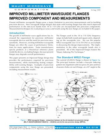 improved millimeter waveguide flanges ... - Maury Microwave