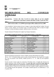 DELIBERAZIONE DEL CONSIGLIO COMUNALE - Comune di ...