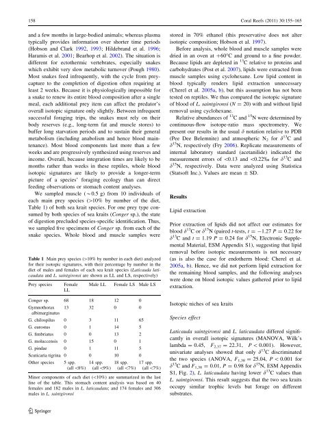 Isotopic signatures, foraging habitats and trophic ... - Cebc - CNRS