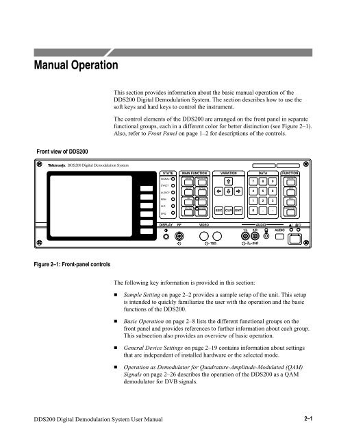 User Manual DDS200 Digital Demodulation System 070-9952-00