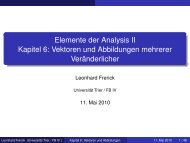 Elemente der Analysis II Kapitel 6: Vektoren und ... - Universität Trier