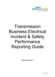 Transmission Electrical Safety Performance Reporting Guideline