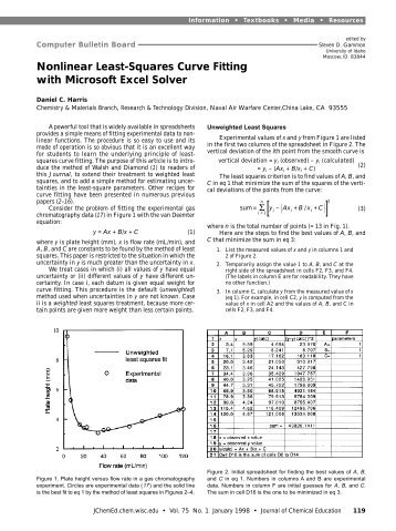 Nonlinear Least-Squares Curve Fitting with Microsoft Excel Solver