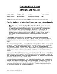 Attendance Policy - Epsom Primary School