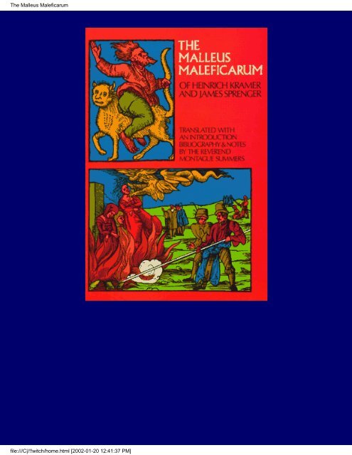 The Malleus Maleficarum - CyberTiggyr