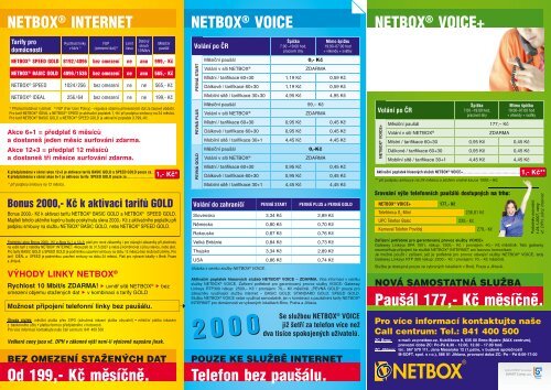 StÃ¡hnout letÃ¡k (PDF) - Netbox