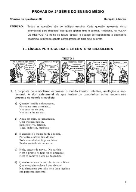 Provas Da 2aª Sa Rie Do Ensino Ma Dio Ufpb