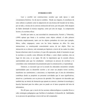 INTRODUCCIÃN Leer y escribir son construcciones sociales ... - Soup