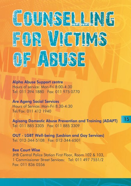 Victim Empowerment Booklet - Gauteng Online