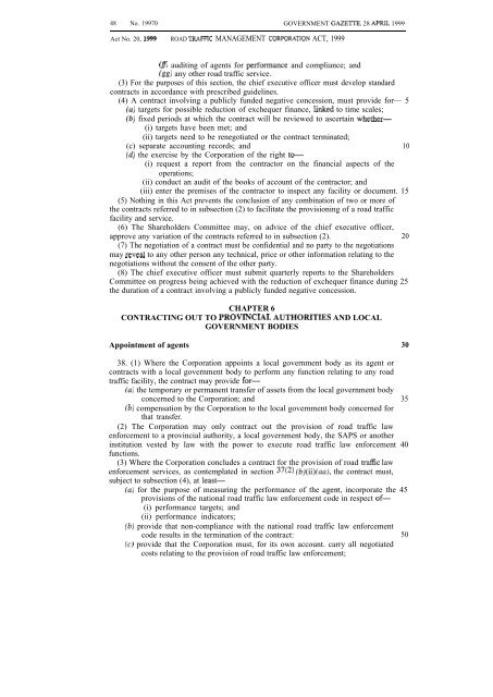 Road Traffic Management Corporation Act [No. 20 ... - Gauteng Online