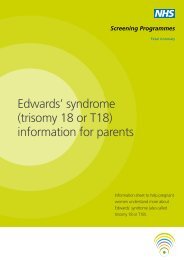 Edwards' syndrome (trisomy 18 or T18) information for ... - Library