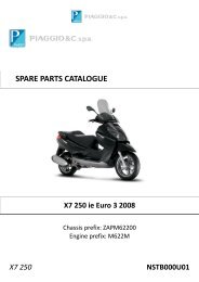 X7 250 NSTB000U01 SPARE PARTS CATALOGUE ... - Scooter Tyres