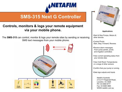 SMS-315 Next G Controller - Netafim