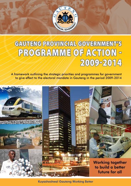 proGrAmmE of AcTioN - 2009-2014 - Gauteng Online