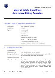 MSDS Amoxycare 250mg Capsules 05.12.11 - Animalcare