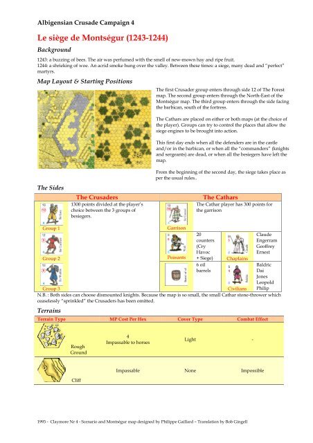 Map Setup - Cry Havoc Fan