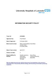 Information Security Policy (UHL) - Library - University Hospitals of ...
