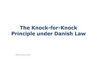 The Knock-for-Knock Principle under Danish Law - Sandroos ...