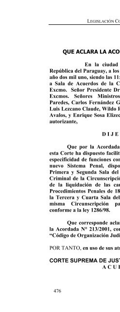 Código Procesal Penal de la República del ... - Poder Judicial