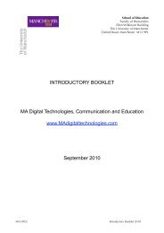 Joining and Induction Booklet: 2010-11 academic year - MA: Digital ...