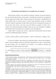 Considerazioni sulla definizione e la classificazione ... - Annali Online