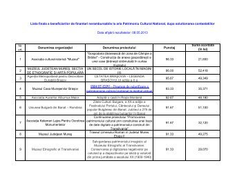 SM@RT-EXPO â Program de valorificare a patrimoniului ... - AFCN