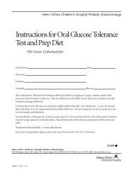 Instructions for Oral Glucose Tolerance Test and Prep Diet