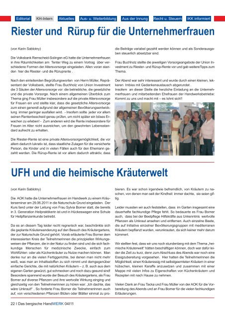 Ausgabe 04 I 2011 - Innung fuer Elektrotechnische Handwerke ...