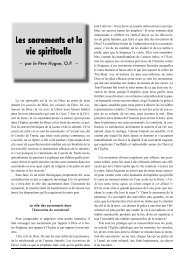 La vie spirituelle est la vie en Dieu, au point de nous donner ... - DICI