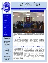 April 2011 - Zeta Phi Beta Sorority, Inc. - State Of New Jersey