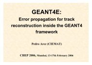 Error propagation for track reconstruction inside the GEANT4 ...
