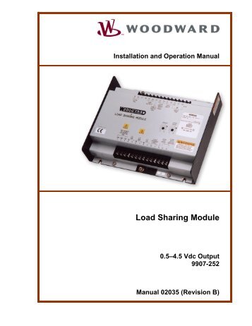 Woodward load sharing module Woodward load sharing module