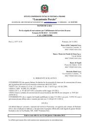 Bando di gara per Convenzione di Cassa 2013-2015 - Icsporzio.it
