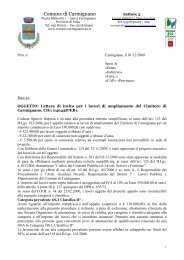 Lettera invito per i lavori di ampliamento del cimitero di Carmignano ...