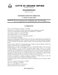 CITTÃ DI ARIANO IRPINO - Comune di Ariano Irpino