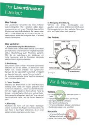 Der Laserdrucker Handout Vor & Nachteile - Mediencommunity.de