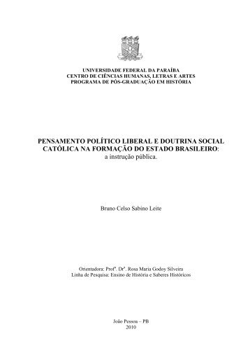 Texto Completo - CCHLA - Universidade Federal da ParaÃ­ba