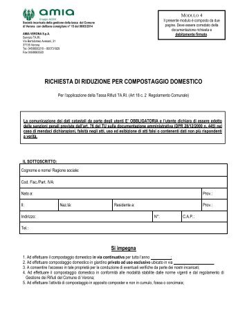 Modulo 4 compostaggio domestico - Amia