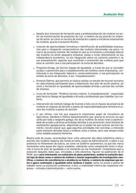 III Plan de igualdade de oportunidades das - Mulleres en Galicia