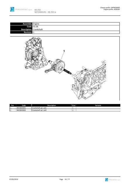 X8 250 NST2000U01 SPARE PARTS CATALOGUE ... - Scooter Tyres