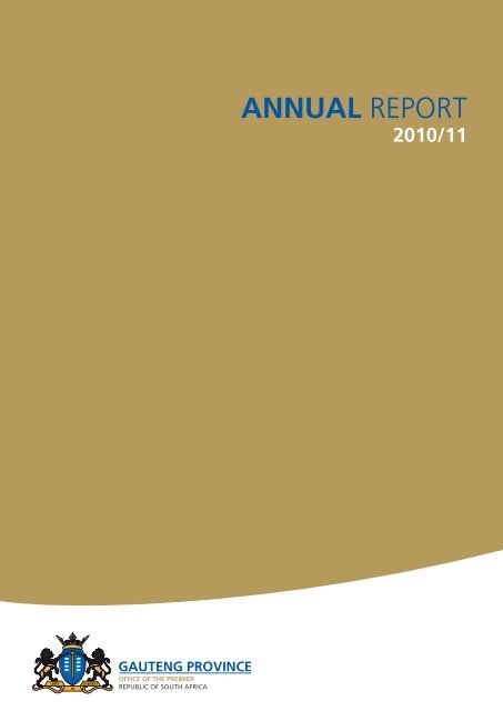 Office of the Premier Annual Report 2010-2011.pdf - Gauteng Online