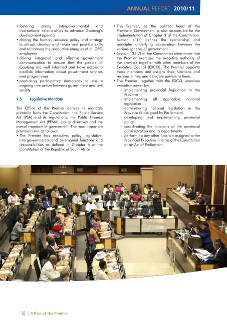 Office of the Premier Annual Report 2010-2011.pdf - Gauteng Online