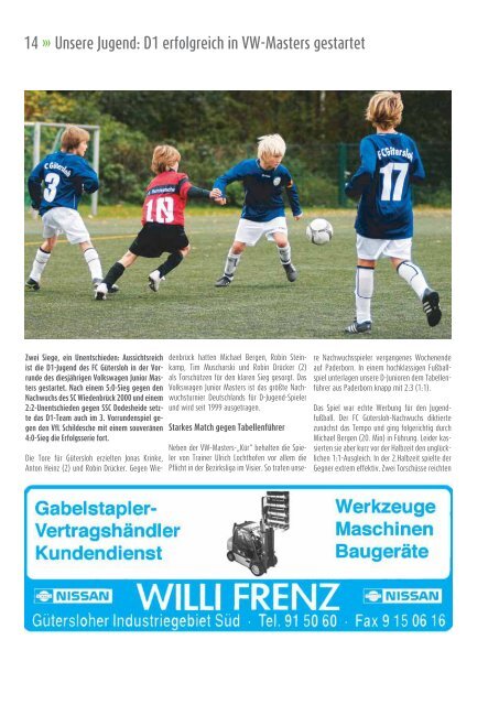 lesen Sie es. tolle Wissen, was läuft. Fußball ... - FC Gütersloh